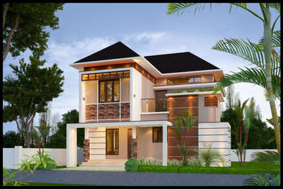#KeralaStyleHouse #slopedroofhouse #3delevation #ElevationHome #ElevationHome