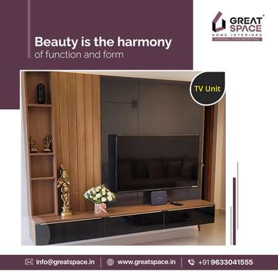 We transform your living room into a hub of entertainment, with a TV unit that not only enhances your viewing experience but also adds a touch of elegance to your home.

Contact Us : +91 9633041555
Email : info@greatspace.in
Visit : https://greatspace.in/

#interiors #interiordesign #interior #design #homedecor #decor #architecture #home #interiordesigner #homedesign #interiorstyling #furniture #interiordecor #decoration #art #luxury #designer #inspiration #livingroom #interiordecorating #homesweethome