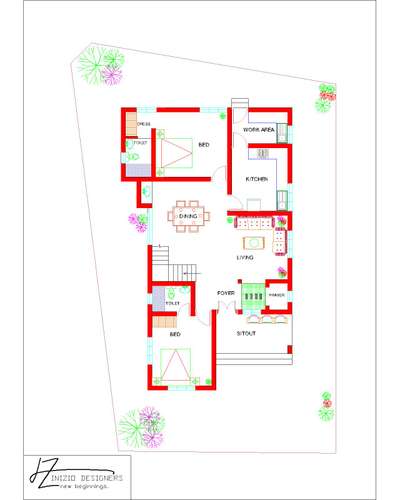 2bhk

#iniziodesigners  #newbeginnings #floorplans #3d #elevation