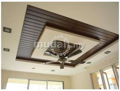 PVC ceiling and wallpaper