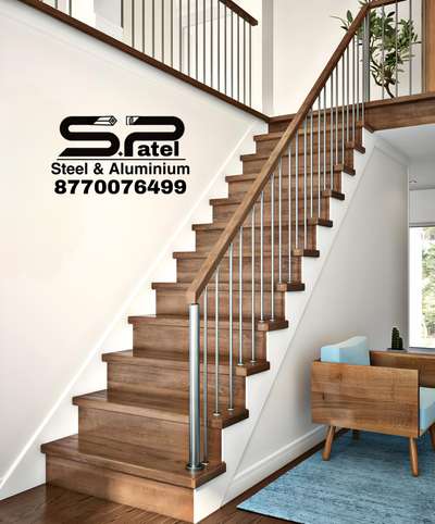 𝗳𝗼𝗿 𝗜𝗻𝗾𝘂𝗶𝗿𝘆📞:-𝟴𝟳𝟳𝟬𝟬𝟳𝟲𝟰𝟵𝟵
Wooden Railling With Matt Polished Steel
.
.
.
.
.
.
#Acrylic #GlassHandRailStaircase #glassrailings #kolohindi #kolopost #koloapp #koloindore #indorehouse #google #HouseDesigns #