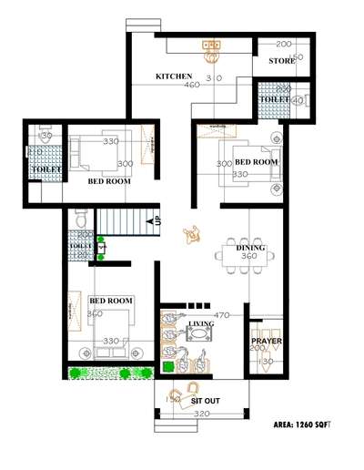 3 bedroom plan