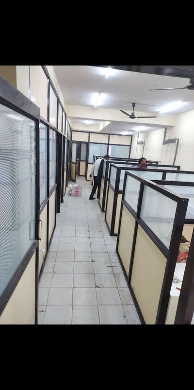 aluminium partition work.  #