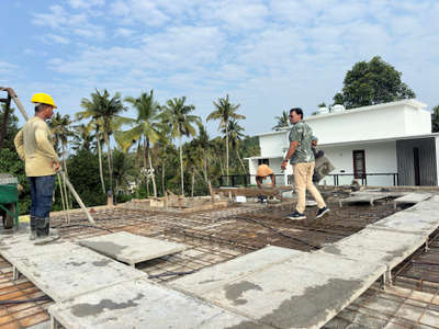 Progressing RCC slab casting #today #trivandrumhomes  #trivandrum@