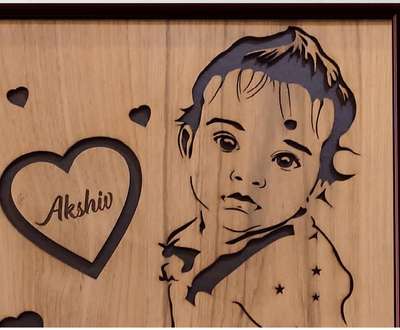 We makes wooden portraits.

 mob 8301095595