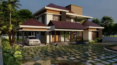 #4bhk #luxuryvilla #3000sqftHouse #muvattupuzha #KeralaStyleHouse #ContemporaryHouse #modernhome