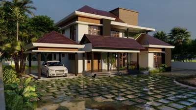 #4bhk #luxuryvilla #3000sqftHouse #muvattupuzha #KeralaStyleHouse #ContemporaryHouse #modernhome