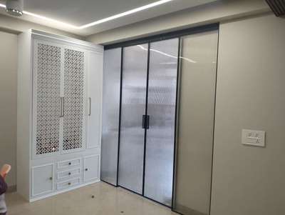 kitchen entry gate
sliding glass door partition  #