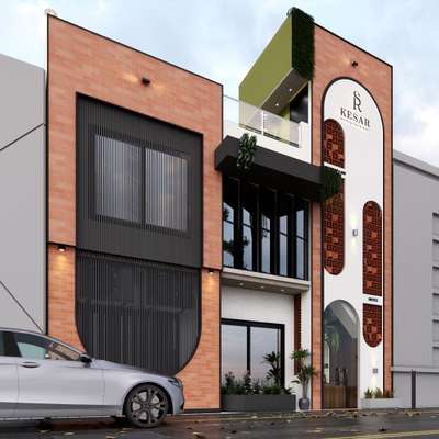 Hotel Facade Design @ Airport Road, Indore. #sustainabledesign #exposedbrickwork #terrcotta #hotel_design