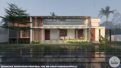 Residence renovation at karunagappally #Residentialprojects  #rennovations #Architect #architecturedesigns #architectureldesigns