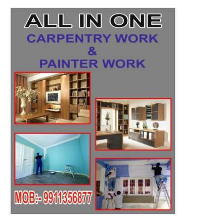 we are providing 
labor in Daily Payout  for wood/Furniture Work home visit New Furniture and Repairs also 
and Painters Home/Office/Factory POP Work and Colors work #Painter  #Carpenter