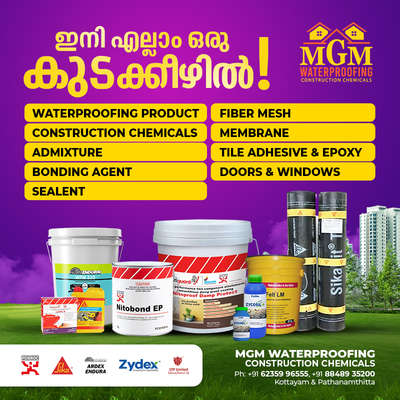 waterproofing materials and Construction Chemicals