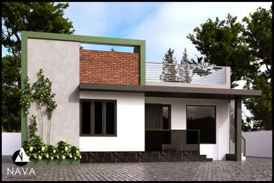 single story elevation  #HouseDesigns #KeralaStyleHouse