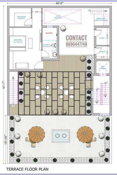 40x60 top terrace plan 
dm for paid planing.
#houseplan #elevation_ #40x60