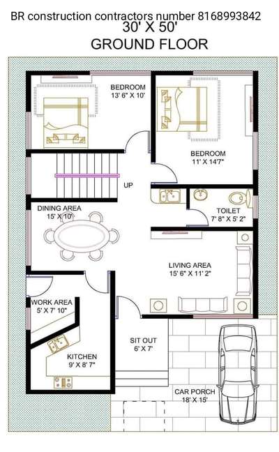 30*50home design BR contactor construction building contractors  #home  #HomeAutomation  #SmallHomePlans