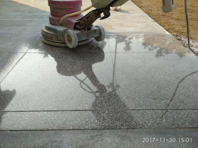 Granite floor polishing