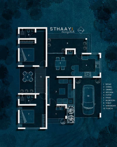 Elegant Budget Home Plan 🏡 2BHK | SINGLE STORY | 
Design: @sthaayi_design_lab 

Ground Floor 
● Sitout 
● Living 
● Dining 
 ● Patio
● Foyer
● 1Bedroom attached with Dressing 
● 2nd Bedroom attached 
● Kitchen 
● Verandah 
● Porch 
#sthaayi_design_lab #sthaayi 
#floorplan | #architecture | #architecturaldesign | #housedesign | #buildingdesign | #designhouse | #designerhouse | #interiordesign | #construction | #newconstruction | #civilengineering | #realestate #kerala #budgethome #keralahomes