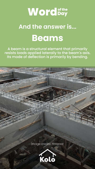 Well done!! Seems like most of you were able to guess correctly that the Word was Beam.

Let's see if you can get the next one 😄

Test your knowledge of home construction with our quiz series and learn more about design and other elements of construction.


Learn new words of home construction with our Word Of The Day series on Kolo Education 👍🏼

Learn tips, tricks and details on Home construction with Kolo Education.

If our content has helped you, do tell us how in the comments ⤵️

Follow us on @koloeducation to learn more!!!

#education #architecture #construction #wordoftheday #building #interiors #design #home #interior #expert #koloeducation #wotd #quiz #wotd