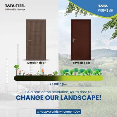 Join the revolution and change our landscape for a greener future!

Did you know that by choosing a Tata Pravesh steel door, you can save precious trees? 🌳🌳

#Tatapravesh  #Tatasteel  #wealsomaketomorrow  #steeldoors  #Tata  #beststeeldoors  #beststeeldoor #beststeeldoorinkerala