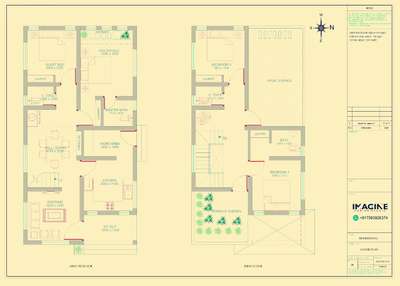 East facing narrow house plan