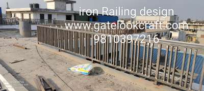 Iron Railing design by Hibza sterling interiors pvt ltd #gatelookcraft #ironrailing #Railingdesign #Railing #maingate #modulargate #irongate #aluminiumprofilegate #powdercoatinggates #fancygate #gateDesign