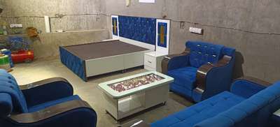 sofa set and double bed available in d. m Furniture contact number 8107447427