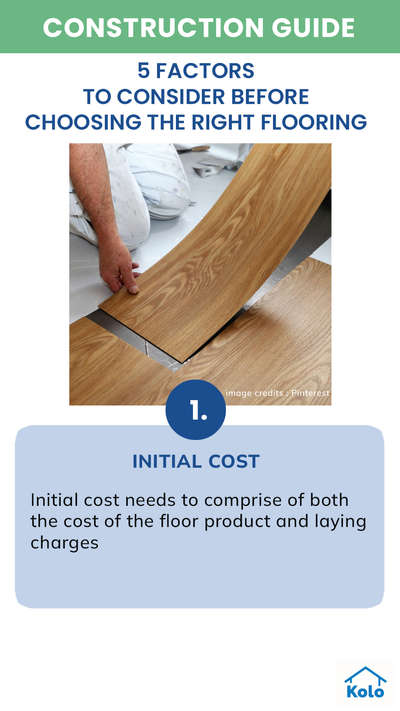 Take a look at the key factors you must look into before choosing your flooring.
Make sure all aspects are considered.

Learn tips, tricks and details on Home construction with Kolo Education
If our content has helped you, do tell us how in the comments 
Follow us on @koloeducation to learn more!!!

#koloeducation #education #construction #setback  #interiors #interiordesign #home #building #area #design #learning #spaces #expert #consguide #flooring #tiles