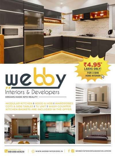 #webbyinteriorsanddevelopers  #bestinteriors  #interiorsincochin  #HomeDecor #KitchenInterior