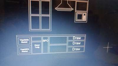 modular kitchen drawing 2D sample