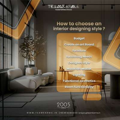 How to choose your dream interior design style?

#interior #interiordesign #interiordesigning #architecture #teamkarma #banglore