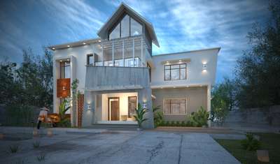 #ContemporaryHouse  #calicutdesigners  #KeralaStyleHouse  #MrHomeKerala  #keralaarchitectures