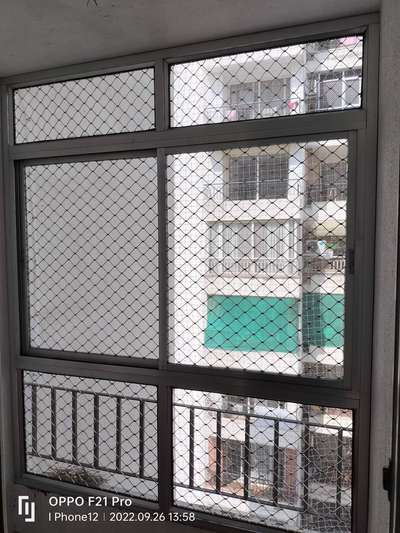 #sliding mosquito mesh with aluminium grill.