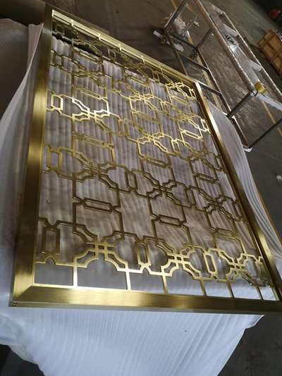 Partition CNC work progress in stainless steel with PVD coating exclusive design customized available for requirement