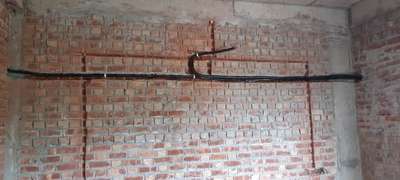 under wall ac copper piping