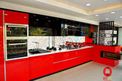 PU Lacquer Glass Kitchen Finish.