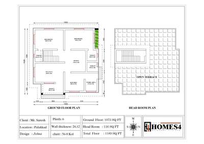 GROUND FLOOR : 1073sqft
HEAD ROOM : 116sqft
TOTAL : 1189sqft
2bhk
client name: suresh
place : Palakkad