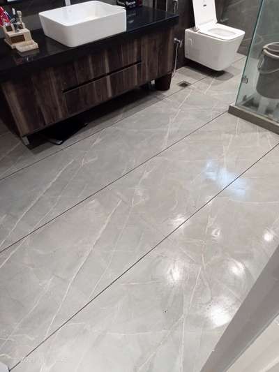 Grey tile finish with black Epoxy grout  #FlooringTiles   #BathroomTIles  #KitchenTiles  #Tiling  #ClayRoofTiles
