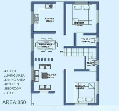 #plan #2BHK #FloorPlans #HouseDesigns #SmallHouse #houseplan  #budgethomes #850sqfthome #architecture_minimal