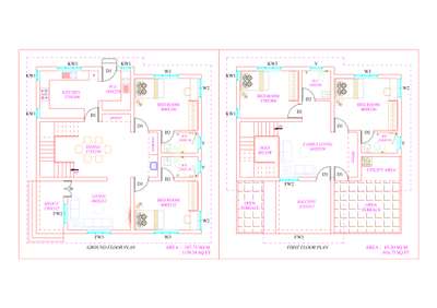 2000+ SQ FT 4 BHK new plan