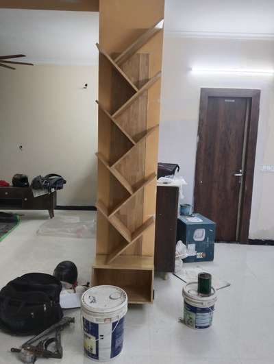 This rubber wood book shelf is pro space utility #interiorcontractors