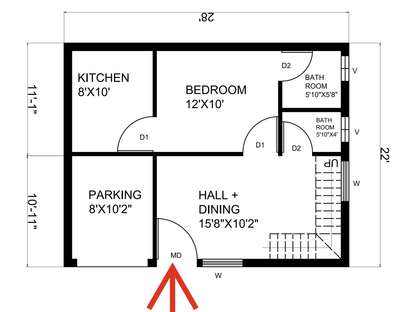 size:28feet×22feet
 #NorthFacingPlan  #EastFacingPlan  #FloorPlans  #Vastushastra  #SmallHouse  #dreamhouse  #lowcosthomes