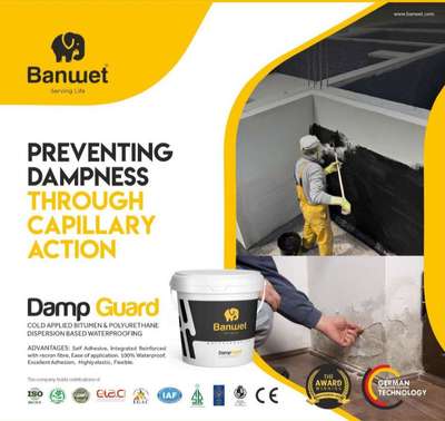 Damp Guard

Damp Guard is a single component, water based cold applied bitumen and polyurethane dispersion based waterproofing, specially designed for plinth beam, to form an excellent waterproofing membrane for capillary dampness. It is an Integral Recron Fibre Modified Waterproofing Coating.

TYPICAL USE: Specially recommended for plinth beam.

#plinthbeamwaterproofing #plinthbeam #plintharea #plinth_beam #plinthbeamtreatments