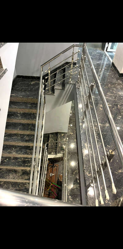 #SteelStaircase #GlassBalconyRailing