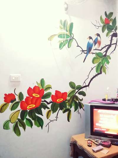 ഇത് എന്റെ മറ്റൊരു wall painting ആണ് acrylic color on interior wall