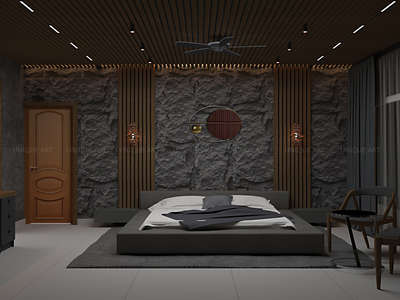 #cozy ambiance bedroom design 3d  #contact us for your home interior design requirements...