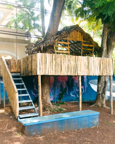 Tree House
 #treehouse  #park  #school  #artwork  #HouseDesigns   #tree  #bamboo  #bamboohut  #GardanHut  #hutdesign  #creativehouse