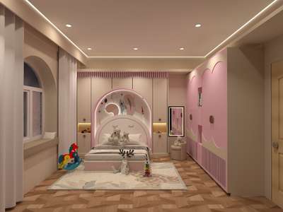 kids bedroom design ✨ 
#InteriorDesigner #3dmodeling #sketchup #vrayrender #KidsRoom