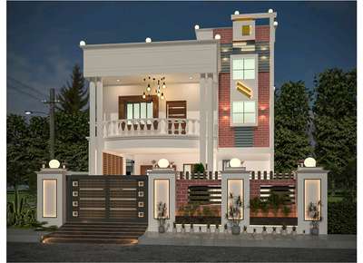 front elevation design
contact us -6260407385 
 #CivilEngineer #HouseDesigns #frontelevationdesign 
#architecturedesigns #structuraldesign #plumbingplan