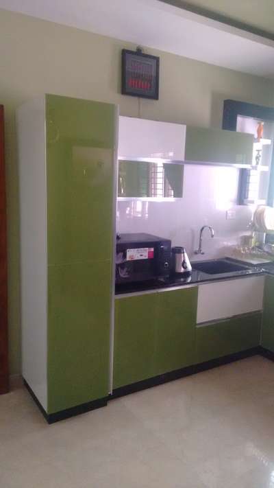 green glass kitchen
