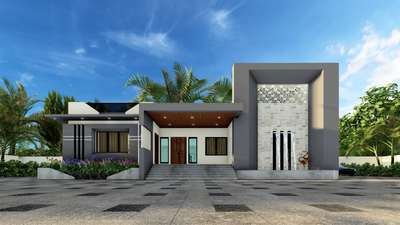 MODERN ELEVATION DESIGN 
SIZE -50'-0"X 70'-0"
SINGLE FLOOR RESIDENCE 
#modernhousedesigns  #ElevationDesign #modernarchitect #Architectural&Interior